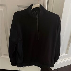 Athleta Black Quarter-Zip Sweatshirt